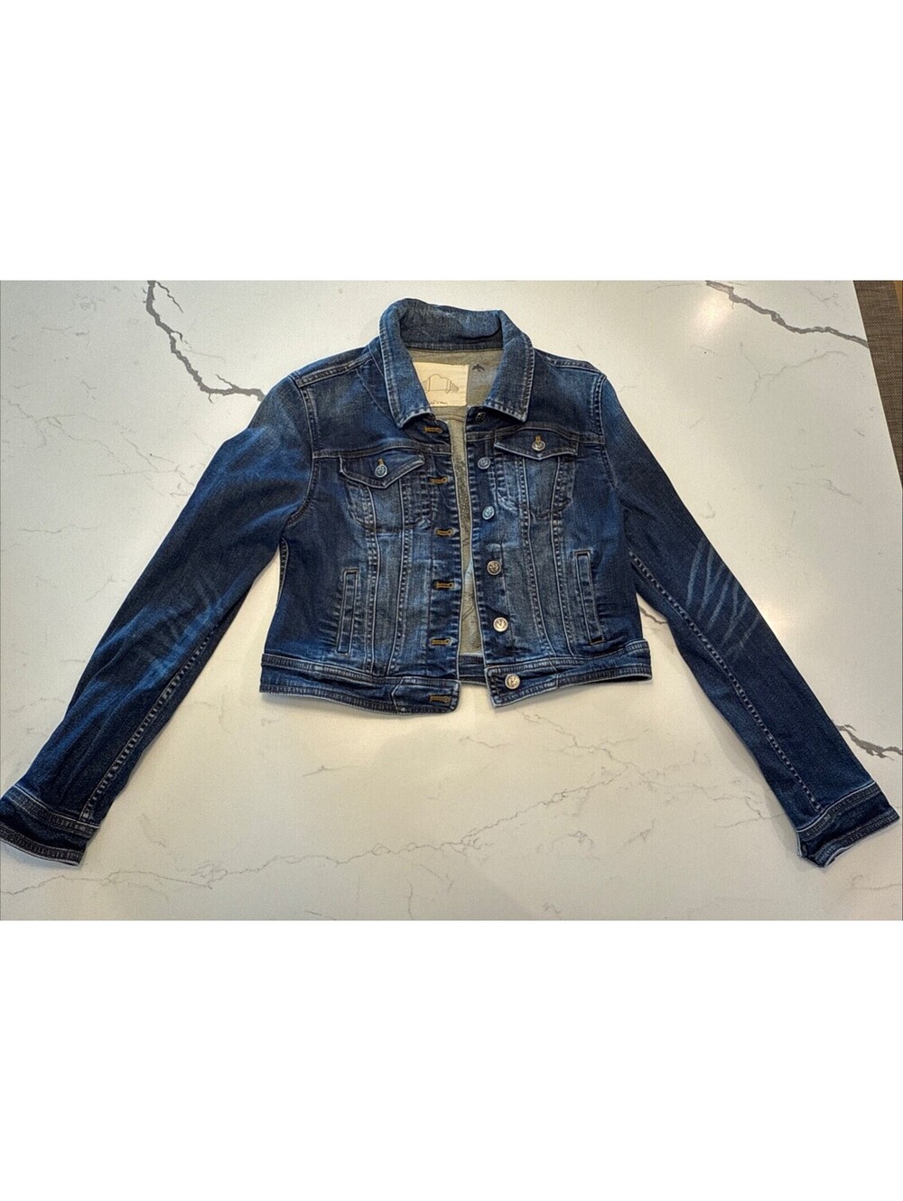 Women's  Medium Wash Classic Button Front Denim Jean Jacket